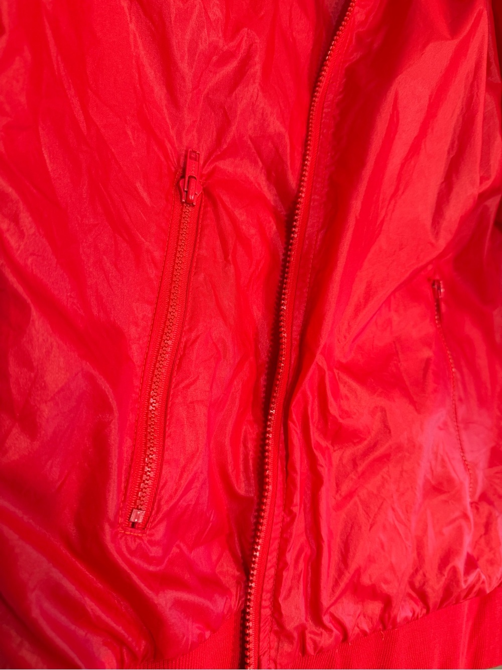 Vintage La Mode Active Sportswear Full Zip Red Windbreaker Jacket Unisex Large